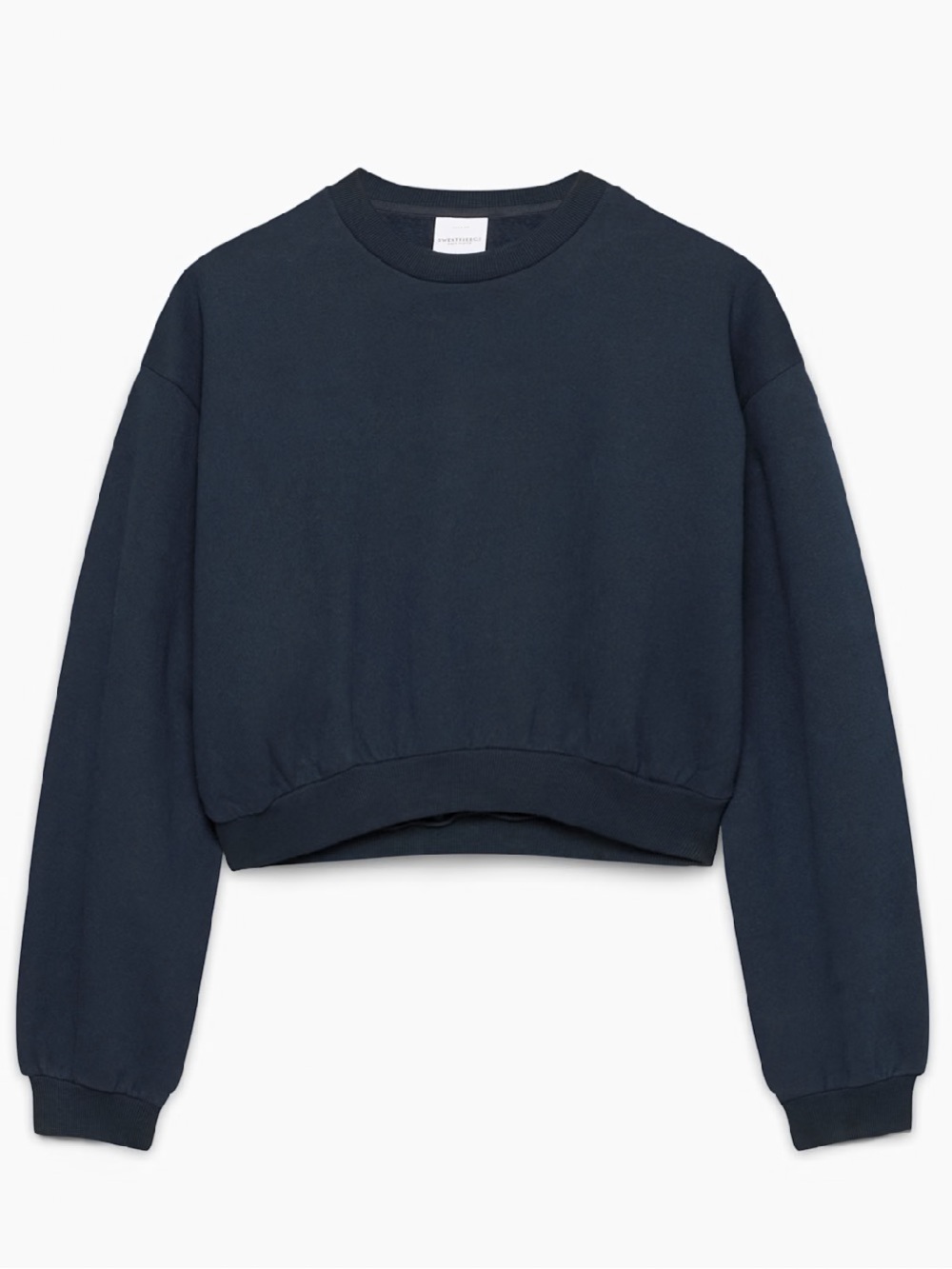 Aritzia Cozy Fleece Mega Cropped Crew Sweatshirt Navy XL